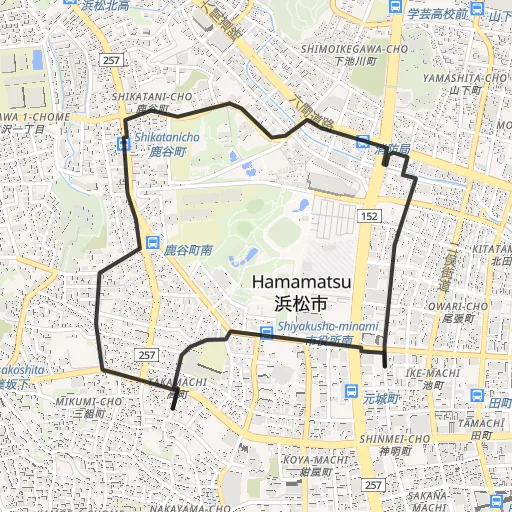 浜松城公園周回のコース地図