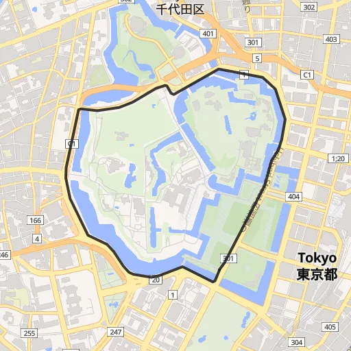 皇居のコース地図