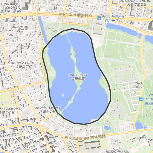 大濠公園のコース地図