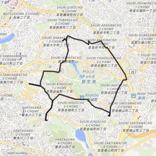 首里城周回のコース地図