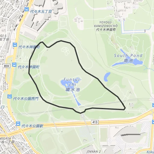 代々木公園のコース地図